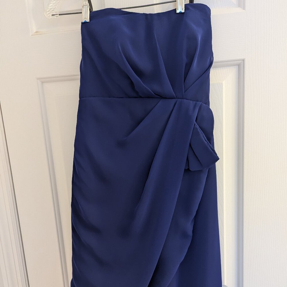 Strapless Indigo Cocktail Dress